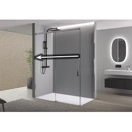 Bernstein Eckdusche Bernstein DX906 flex Schiebetür Soft-Close 8mm Nano Echtglas Chrom 110x90cm