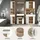 WELLTIME Badmöbel-Set "Siena, 4 teilig, bestehend aus:", weiß (eiche sonoma hell nb, weiß hochglanz mdf tz), B:186cm H:191cm T:34cm, Holzwerkstoff, MDF, Kastenmöbel-Sets, Badmöbel-Set, Hochschrank, Waschbeckenunterschrank, Badspiegel, Hochschrank breit