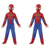 Rubie's Kostüm Spider-Man, Marvel, klassisch, für Kinder, blau-rot, Größe XL, 9-10 Jahre, 140 cm & Rubie 's 640840l Spiderman Marvel Spider-Man Classic Kind Kostüm, Jungen, L (7-8 Jahre/128 cms)