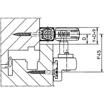 GEZE Flügelbock OL 90N Aluminium weiß