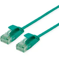 roline recycled material ROLINE RM UTP DataCenter Patchkabel Kat.6A (Class EA), Slim, grün, 1,5 m