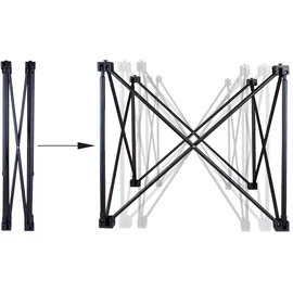 Mojawo Campingmöbel Set Klappbar Schwarz/Dunkelgrau