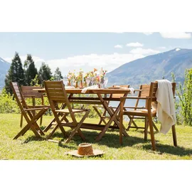 Miliboo Gartenstühle klappbar aus massivem Akazienholz 2er-Set CANOPEE