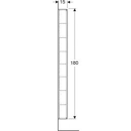 Geberit iCon Hochschrank 45 x 180 x 15 cm Weiß Glas
