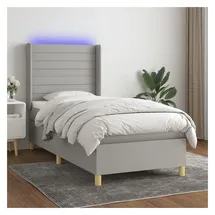 vidaXL Boxspringbett 100 x 200 cm Hellgrau