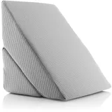 InnovaGoods - Dreieckiges Multi-Positions-Kissen, Memory-Schaum Für Entspannung und Besseren Schlaf, Abnehmbarer und Waschbarer Bezug, Grau, Medium, Memory-Schaum
