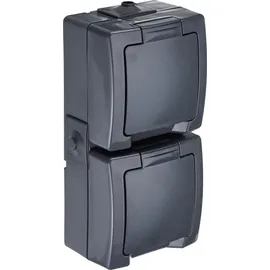 Kopp Klappdeckelsteckdose 2-fach Anthrazit 1 St.