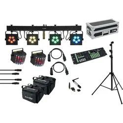 EUROLITE Set LED KLS-902 + Laser Derby Mobile Bund