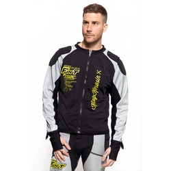 King Kerosin Motor Gear, Protektorenjacke - Schwarz/Grau - XL