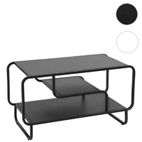 Mendler Couchtisch HWC-O49, Wohnzimmertisch Tisch, Industrial 3 Ablagen, Metall
