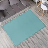 TT Home Krabbelmatte Babyzimmer Teppich Spielmatte Kinder Unifarben Rutschfest Flauschig Farbe: Blau,