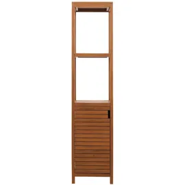Mendler Teak-Regal HWC-M84, Badschrank Badregal Badezimmer, hochwertiges B-Grade-Teak (Kernholz, 20-30 Jahre), 180x40cm