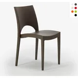 Paris Grand Soleil Stühle für Küche Zuhause Bar Polypropylen stapelbar - Braun