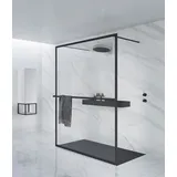 Riho Lucid GD401 Walk-in-Dusche für Duschfläche 90cm - schwarz