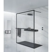 Riho Lucid GD401 Walk-in-Dusche für Duschfläche 90cm - schwarz