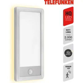 Telefunken Außenleuchte Kunststoff 4,5 cm inkl. Bewegungsmelder silber