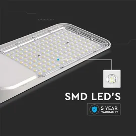 V-Tac LED-Straßenleuchten mit Lichtsensor - Grau - Samsung - IP65 - 30W - 3000 Lumen - 6500K - 5 Jahre - Grau