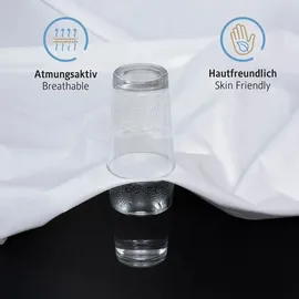 Komfortec Matratzenschoner 2er-Set 90 x 200 cm Weiß