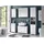 Stella Trading Badezimmer Hängeschrank in Beton Optik, Weiß - Moderner Badezimmerschrank Bad Schrank mit viel Stauraum - 38 x 71 x 23 cm (B/H/T)