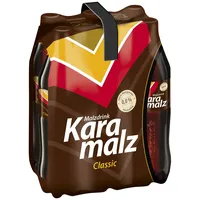 Karamalz Classic Malztrunk, EINWEG (6 x 0,75 l Flasche) – Alkoholfreies Malzgetränk vegan & laktosefrei, intensiv Mahagoni-braun mit malzaromatisch-karamelliger Süße – Genuss für die ganze Familie