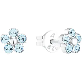 Amor Ohrstecker Blumen blau 89139589DIAMORE 925 Silber