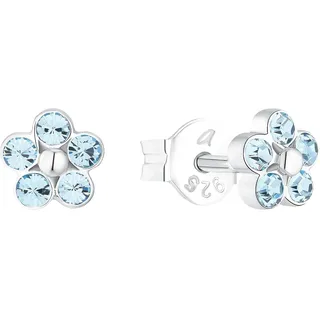Amor Ohrstecker Blumen blau 89139589DIAMORE 925 Silber