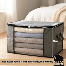 BigDean Aufbewahrungstasche 90 L 6-tlg. grau|schwarz