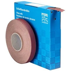 PFERD Korund Schleifbandrolle Gewebe SBR Breite 25mm für universelle Anwendung 120 - 45016012