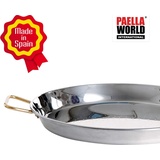 All'Grill Paella-Pfanne aus Edelstahl Ø 70 cm, Pfanne + Kochtopf, Silber