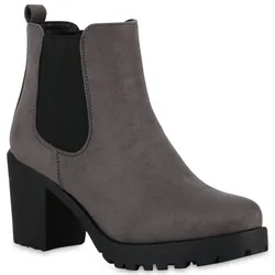 Damen Chelsea Boots in Grau