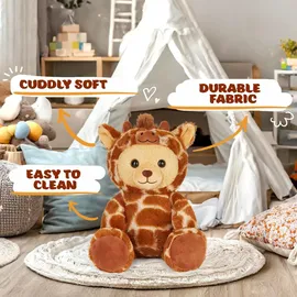 brubies Teddy Giraffe 25 cm Braun/Beige/Hellbraun