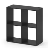 Vicco Raumteiler Tetra, Schwarz, x cm - Regal Bücherregal Standregal Aktenregal Raumtrenner