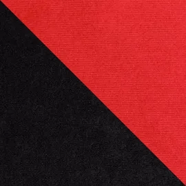 Mirjan24 Ecksofa 2-Sitzer Mikrofaser Rot/Schwarz