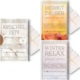 Interluxe Duftwachs 3er Sparset - Kuschel mit Herbstzauber, Winter Relax & Kuschelzeit Duftmelt Wachsmelt Waxmelt duftendes Wachs