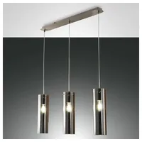 Fabas Luce Pendelleuchte Sintesi in Grau transparent