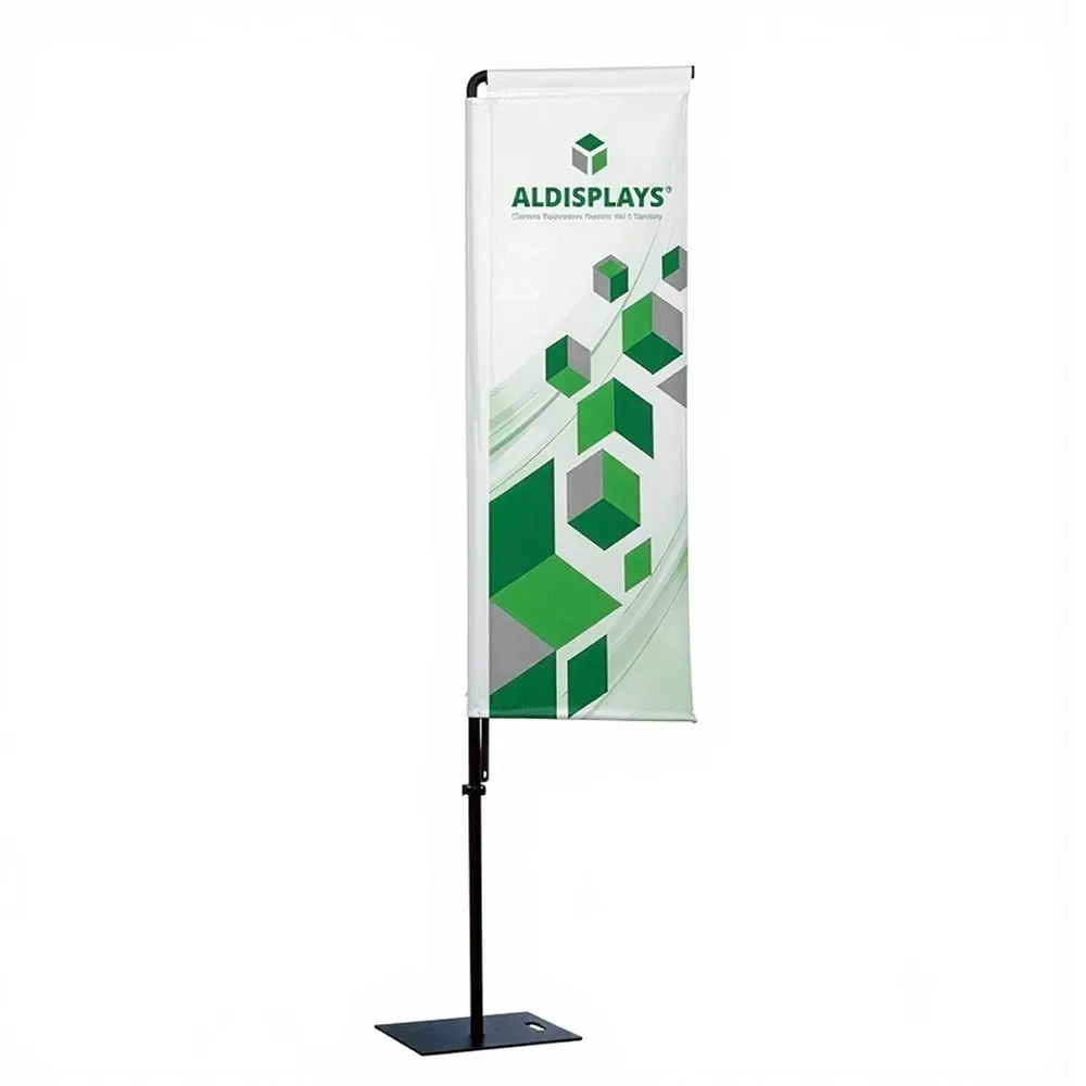 BeachFlag Rechteck Qquareflag einseitig Grösse M