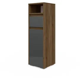 Vicco Majest Midischrank 30,2 x 96,3 cm Nuss/Grau