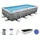 BESTWAY Power Steel Frame Pool Set 488 x 244 x 122 cm inkl. Filterpumpe grau Rattanoptik