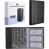 150 Taschen Münzalbum Münzsammlung, Papiergeld Sammelalbum, Leder Münzsammelalbu