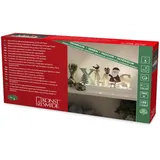 Konstsmide LED Holzsilhouette 'XMAS', bunt, 6H Timer, 4 warm weiße Dioden