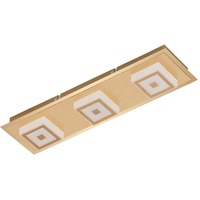Briloner Leuchten Aufbauleuchte LED Wandleuchte Deckenleuchte 3 flg Gold