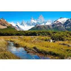 Fototapete PAPERMOON "Berge in Patagonien", bunt (mehrfarbig), B:3,5m L:2,6m, Vlies, Tapeten