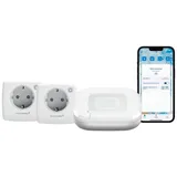 Homematic IP Funksteckdose Bundle Access Point + 2x Schaltsteckdose, max. 2,99 W weiß