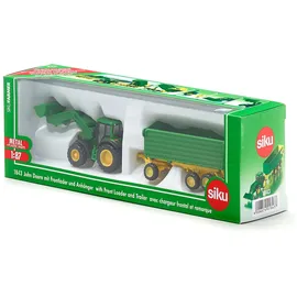 Siku 1843 - John Deere inkl. Frontlader und Anhänger 1:87
