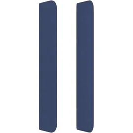 vidaXL Kopfteil mit Ohren Blau 183x16x118/128 cm Stoff