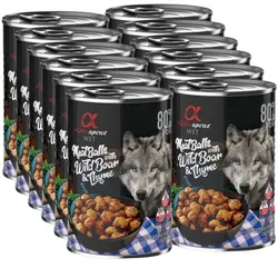 ALPHA SPIRIT MeatBalls mit Wildschwein und Thymian 12x400 g (Rabatt für Stammkunden 3%)