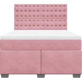 vidaXL Boxspringbett 140 x 200 cm Rosa