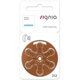 120 Stück (10 Blister) Siemens Signia Typ 312 Hörgerätebatterie Zinc Air P312 PR41 ZL3 mit 2 Stück LUXTOR® Reinigungstücher für Hörgeräte und Otoplastiken