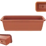 Kadax Blumenkasten 50 x 11,5 x 14,5 cm Ziegelrot