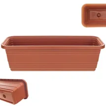 Kadax Blumenkasten 50 x 11,5 x 14,5 cm Ziegelrot